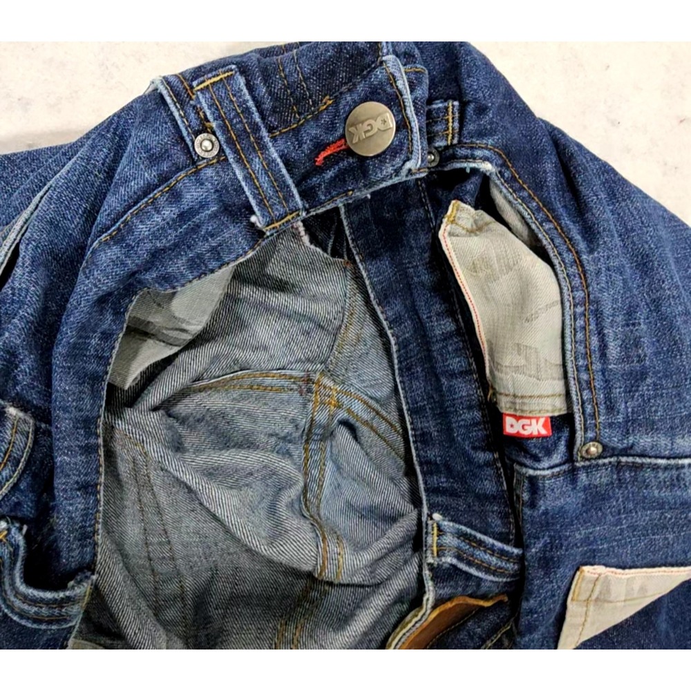 DGK Jeans Mens 32 X 30 Straight Fit Never Wash Selvedge Camo indigo Y2K Vtg - Picture 11 of 14